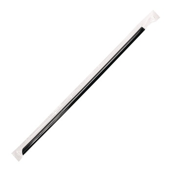 STRAWS STEMS STICKS | Karat C9035 9 in. Jumbo Straws - Black (2000/Carton)