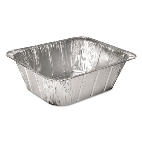 Steam Table Parts | Handi-Foil 2014-50-100 10.31 in. x 12.69 in. x 4.19 in. Aluminum Steam Table Pans (100/Carton) image number 0