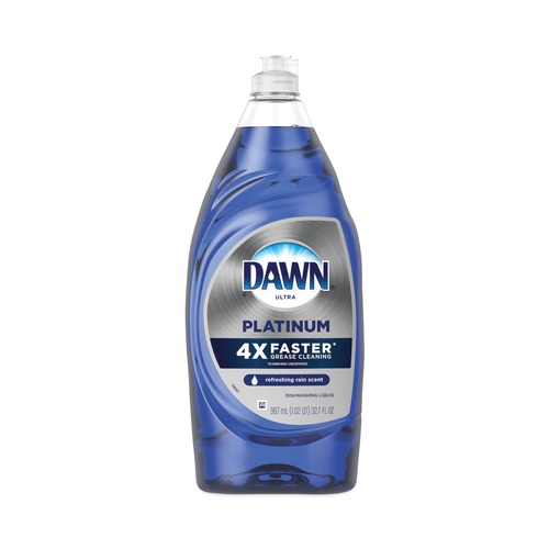 Dishwashing Detergents | Dawn 01135 32.7 oz. Bottle Platinum Liquid Dish Detergent - Refreshing Rain Scent (8/Carton) image number 0