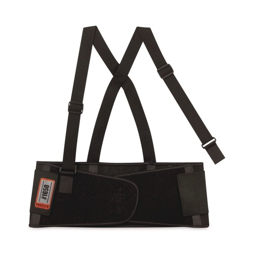 Back Support Harnesses & Belts | Ergodyne 11091 ProFlex 1650 Economy Elastic Back Support Brace, X-Small, 20-in to 25-in Waist, Black image number 0