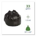 Low-Density Trash Bags | Stout by Envision T3340B13 33 in. x 40 in. 1.3 mil. 33 Gallon Total Recycled Content Plastic Trash Bags - Brown/ Black (100/Carton) image number 2