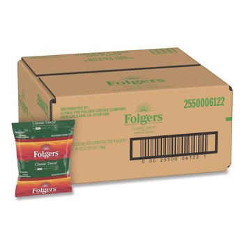 DECAFFEINATED | Folgers 2550006122 9/10 oz. Classic Roast Decaffeinated Coffee Filter Packs (40/Carton)
