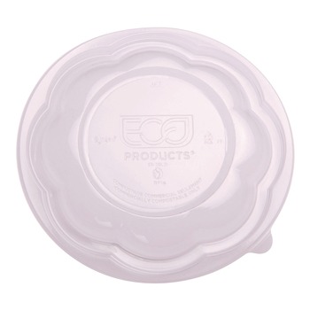 FOOD CONTAINERS PACKAGING | Eco-Products EP-SBLID Salad Bowl Lid for 24, 32, 48 oz. Bowls - Clear (300/Carton)