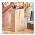 Grocery Bags | Ross & Wallace Paper Products 130326 8.25 in. x 5.25 in. x 16.13 in. #25 Squat Size Extra-Heavy-Duty Grocery Paper Bags - Kraft (500/Bundle) image number 3