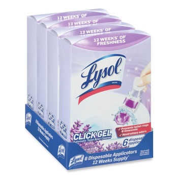 TOILET BOWL CLEANERS | LYSOL Brand 19200-89060 Click Gel Automatic Toilet Bowl Cleaner - Lavender Fields (24/Carton)