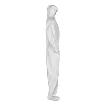 Ansell KCC49127 A20 Elastic-Back, Hood and Boots Breathable Particle Protection Coveralls - Quadruple Extra Large, White (20/Carton)