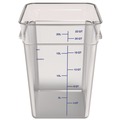 Food Storage Containers & Lids | Carlisle 1195607 11.13 in. x 11.13 in. x 15.72 in. 22 qt. Squares Polycarbonate Food Storage Container - Clear image number 3