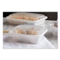 Food Containers & Lids | Pactiv Corp. NC818 Newspring VERSAtainer 4.5 x 5.5 x 2.12 12 oz Rectangular Plastic Microwavable Containers - White/Clear (150/Carton) image number 2