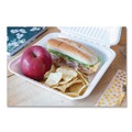 Cleaning Cloths & Wipes | SCT 18935WPF ChampWare Molded-Fiber Clamshell Containers, 9 x 9 x 3, White, 100/Sleeve, 2 Sleeves/Carton image number 4