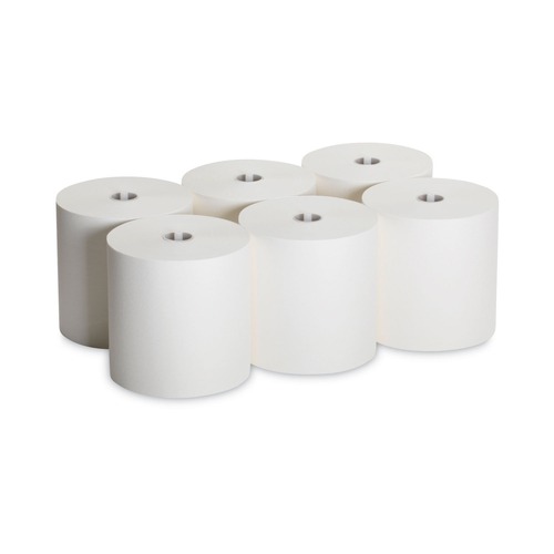 Perforated Roll & Hand Towels | Georgia Pacific Professional 26470 7.87 in. x 1000 ft. 1-Ply Hardwound Nonperforated Paper Towel Roll - White (6 Rolls/Carton) image number 0