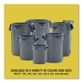 Indoor Waste Receptacles | Rubbermaid Commercial FG263273BLUE Brute 32 Gallon Polyethylene Recycling Container - Blue image number 8