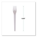Disposable Forks | Eco-Products EP-S012 6 in. Plantware Compostable Cutlery Fork - Pearl White (1000/Carton) image number 2