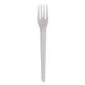 Disposable Forks | Eco-Products EP-S012 6 in. Plantware Compostable Cutlery Fork - Pearl White (1000/Carton) image number 1