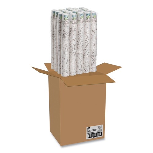 Cups | Dixie 5342CDWR PerfecTouch Individually Wrapped 12 oz. Paper Hot Cups - Coffee Haze Design (1000/Carton) image number 0