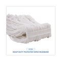 Mop Heads | Boardwalk BWK424RCT 24 oz. Rayon Pro Loop Web/Tailband Wet Mop Head - White (12/Carton) image number 7
