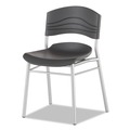 Indoor Seating | Iceberg 64517 18 in. Seat Height Supports Up to 225 lbs. CafeWorks Chair - Graphite Seat/Back, Silver Base (2/Carton) image number 2