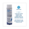Stainless Steel Cleaners | Boardwalk 1041284 18 oz. Aerosol Spray Water-in-Oil Based Stainless Steel Cleaner and Polish - Lemon Scent image number 2