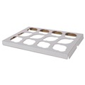 Bakery Boxes & Containers | SCT 10016 9.88 in. x 13.88 in. x 0.88 in. 12-Compartments Paper Cupcake Holder Inserts - White/Brown (200/Bundle) image number 0