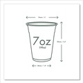 Cups | Vegware R200-G 7 oz. 76-Series Plastic Cold Cup - Clear/Green (1000/Carton) image number 4