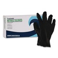 Food Service Disposable & Single Use Gloves | Boardwalk 396XSCTA 396 Series 9.5 in. 4.4 mil Disposable General-Purpose Nitrile Gloves - X-Small/Black (1000/Carton) image number 1