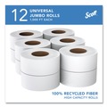 Toilet Tissues | Scott 67805 2-Ply 3.55 in. x 1000 ft. Septic Safe Essential 100% Recycled Fiber JRT Bathroom Tissue for Business - White (12/Carton) image number 1