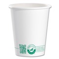 Cups | SOLO 370PLA-PLANET 10 oz. Compostable Paper Hot Cups - White/Green (50/Pack) image number 0