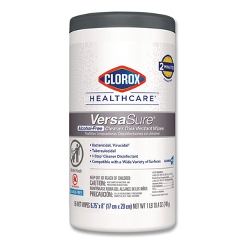 Clorox Healthcare 31757 VersaSure 6.75 in. x 8 in. 1-Ply Cleaner Disinfectant Wipes - Original Scent White
