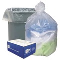 High-Density Trash Bags | Ultra Plus 1507252 60 Gallon 14 microns 38 in. x 60 in. Can Liners - Natural (200/Carton) image number 3