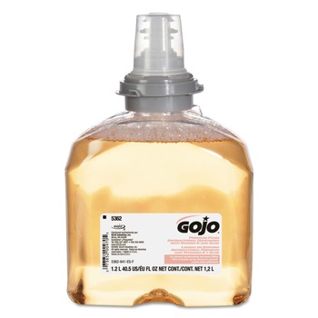 GOJO Industries 5362-02 1200 mL Premium Foam Antibacterial Hand Wash - Fresh Fruit Scent (2/Carton)