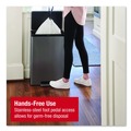 Indoor Waste Receptacles | Rubbermaid 2112520 Elite Step-On Trash Can 12 gal Metal Charcoal Stainless Steel/Black image number 2