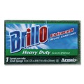 Scouring Pads & Sticks | Brillo 21001 Estracell 4.9 in. x 2.9 in. Heavy-Duty Scrub Sponge - Yellow/Green (12/Carton) image number 1