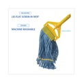 Mop Heads | Boardwalk BWK501BL 5 in. Headband Super Loop Wet Mop Head - Small, Blue (12/Carton) image number 5