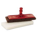 Scouring Pads & Sticks | 3M 8440 4.62 in. x 10 in. Utility and Burnish Pads - White (10/Carton) image number 2