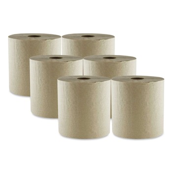 Boardwalk 6700R 8 in. x 700 ft. 1-Ply Hardwound Towel - Kraft (6/Carton)