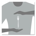 Disposable Forks | SOLO HSWFX-0007 Impress Heavyweight Full-Length Polystyrene Fork - White (100/Box, 10 Boxes/Carton) image number 4