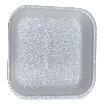 GEN 1WH 5.38 in. x 5.38 in. x 1.07 in. #1 Meat Trays - White (500/Carton)