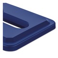 Waste Receptacle Lids | Suncast Commercial TCNLID03BLD 11.87 in. x 20.25 in. x 1.35 in. 23-Gallon Resin Slim Trash Can Paper Recycling Lid - Blue image number 3