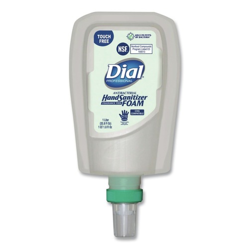 Hand Sanitizers | Dial Professional 16694EA 1 Liter Bottle Antibacterial Foaming Hand Sanitizer Refill for FIT Touch Free Dispenser - Fragrance-Free image number 0