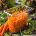 Food Storage Containers & Lids | Carlisle 3068807 4.25 in. x 6.93 in. x 6 in. 1.4 qt. StorPlus Polycarbonate Food Pan - Clear image number 3