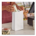 Grocery Bags | Ross & Wallace Paper Products 05007500BX 7.5 in. x 10.5 in. #30 Size Grocery Paper Bags - White (500/Carton) image number 3