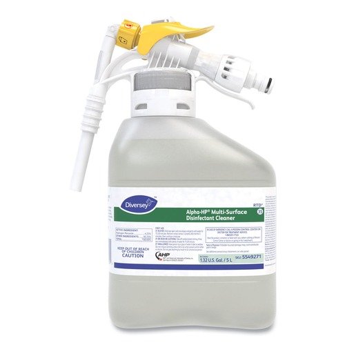 All Purpose Cleaners & Degreasers | Diversey Care 5549271 5 Liter Alpha-HP Multi-Surface Disinfectant Cleaner - Citrus Scent (1/Carton) image number 0