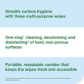 Cleaning Cloths & Wipes | Tork 192820 1-Ply 7 in. x 7 in. Disinfectant Wipe Canisters - Lemon, White (6/Carton) image number 4