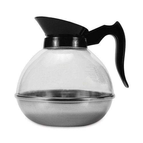 Decanters & Pitchers | Coffee Pro CPU12 12-Cup Unbreakable Stainless Steel/Polycarbonate Regular Coffee Decanter - Black image number 0