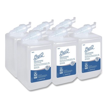 Scott 12977 Essential 1,000 mL Cassette Alcohol-Free Foam Hand Sanitizer - Unscented (6/Carton)
