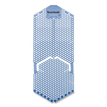 Boardwalk TSU-P-006I006I-06-AAS80 5.22 oz. Vertical Urinal Screen - Cotton Blossom Scent Blue (6/Carton)