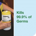 Cleaning Cloths & Wipes | Tork 192820 1-Ply 7 in. x 7 in. Disinfectant Wipe Canisters - Lemon, White (6/Carton) image number 3