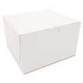 Bakery Boxes & Containers | SCT 9455 8 in. x 8 in. x 5 in. One-Piece Non-Window Paper Bakery Boxes - White (100/Carton) image number 0