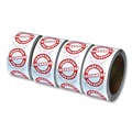 Labels | PM Company ICX90232498 2 in. Diameter Tamper Seal Label - Red/White (500/Roll, 4 Rolls/Carton) image number 0