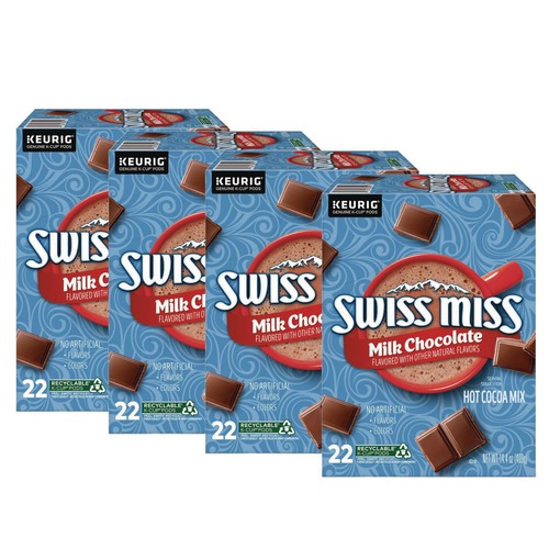 Cocoa | Swiss Miss 5000345150 Hot Cocoa K-Cups - Milk Chocolate (88/Carton) image number 0