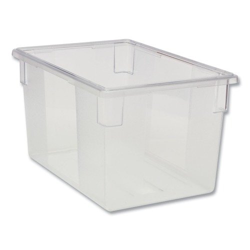 Food Storage Containers & Lids | Rubbermaid Commercial FG330100CLR 21.5 Gallon 26 in. x 18 in. x 15 in. Food/Tote Boxes - Clear image number 0